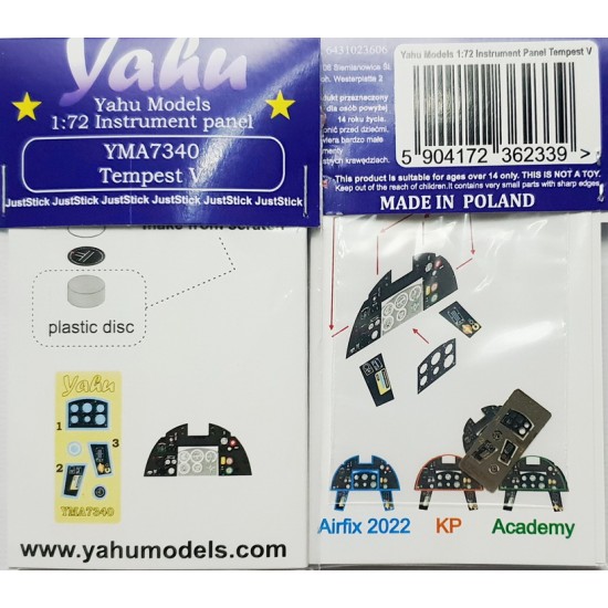 1/72 Hawker Tempest V Instrument Panel for Airfix/KP/Academy kits 1/72 Hawker Tempest V Instrument Panel for Airfix/KP/Academy kits