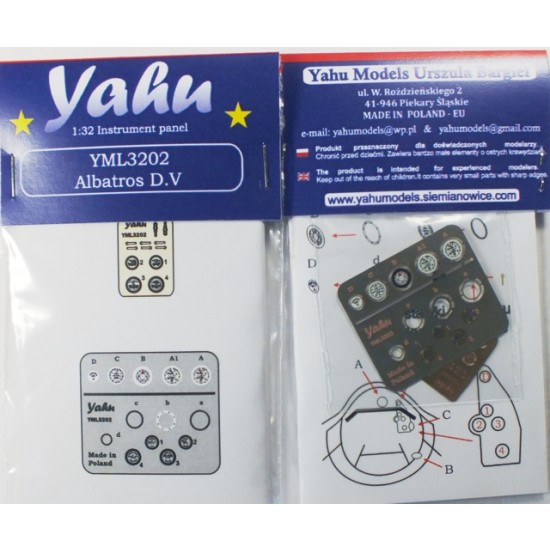 1/32 Albatros D.V Instrument Panel for Wingnut Wings kit 1/32 Albatros D.V Instrument Panel for Wingnut Wings kit