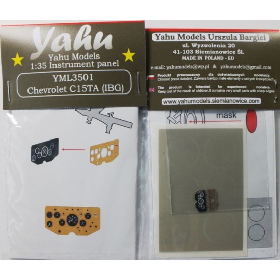 1/35 Chevrolet C15TA Instrument Panel for IBG kit 1/35 Chevrolet C15TA Instrument Panel for IBG kit
