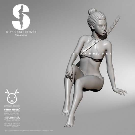75mm Scale Sexy Secret Service Bikini Girl w/Katana #5 75mm Scale Sexy Secret Service Bikini Girl w/Katana #5