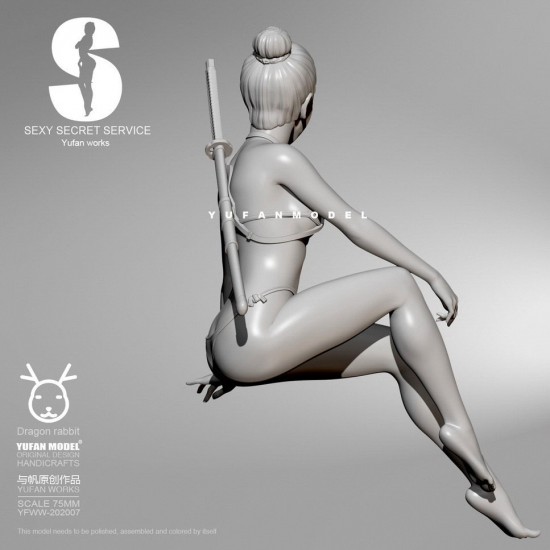 75mm Scale Sexy Secret Service Bikini Girl w/Katana #5 75mm Scale Sexy Secret Service Bikini Girl w/Katana #5