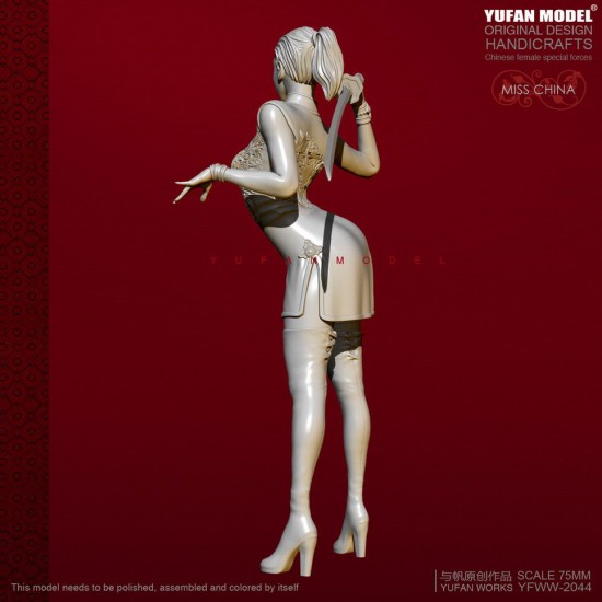 75mm Scale Miss China Cheongsam Girl w/Katana 75mm Scale Miss China Cheongsam Girl w/Katana