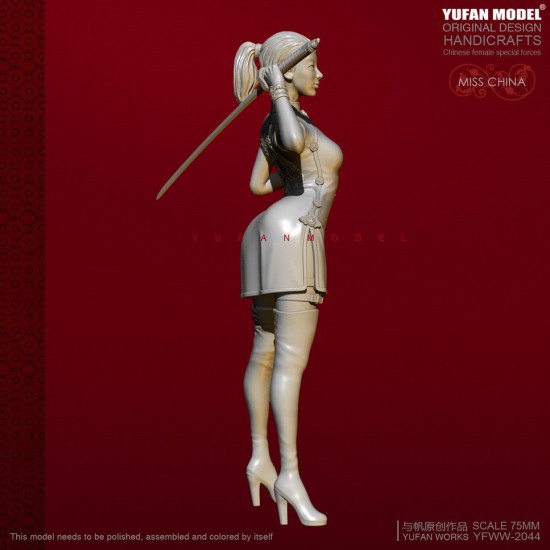 75mm Scale Miss China Cheongsam Girl w/Katana 75mm Scale Miss China Cheongsam Girl w/Katana