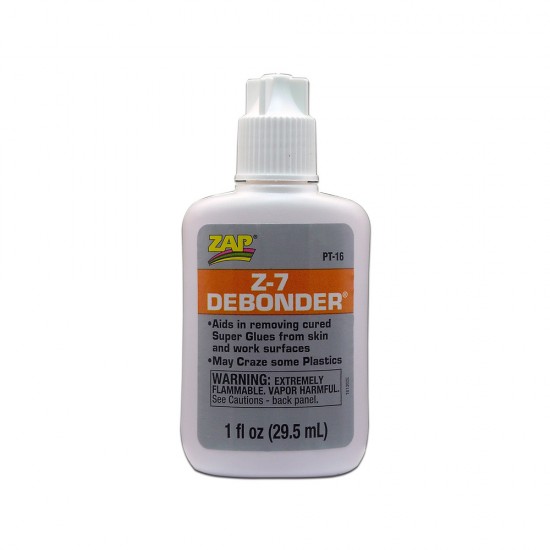 Zap Z-7 CA (Cyanoacrylate) Debonder (1 fl oz / 29.5ml) Zap Z-7 CA (Cyanoacrylate) Debonder (1 fl oz / 29.5ml)