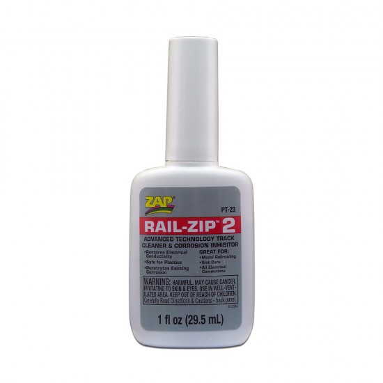 Rail Zip - Track Cleaner & Corrosion Inhibitor (1 fl oz / 29.5ml) Rail Zip - Track Cleaner & Corrosion Inhibitor (1 fl oz / 29.5ml)