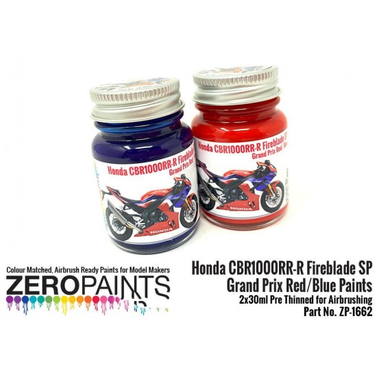 Honda CBR1000RR-R Fireblade SP Grand Prix Red/Blue Paints (2x 30ml) Honda CBR1000RR-R Fireblade SP Grand Prix Red/Blue Paints (2x 30ml)