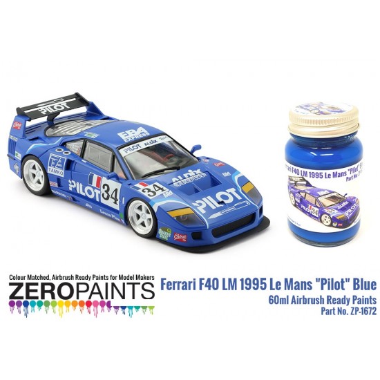 Ferrari F40 LM 1995 Le Mans Pilot Blue Paint 60ml Ferrari F40 LM 1995 Le Mans Pilot Blue Paint 60ml