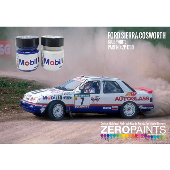 Ford Sierra Cosworth 4x4 Rally Mobil 1 Paints - Blue/White (2x 30ml) Ford Sierra Cosworth 4x4 Rally Mobil 1 Paints - Blue/White (2x 30ml)