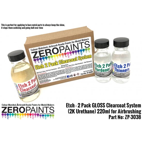 Etch - 2 Pack GLOSS Clearcoat System (2K Urethane, Hardener, Thinners)