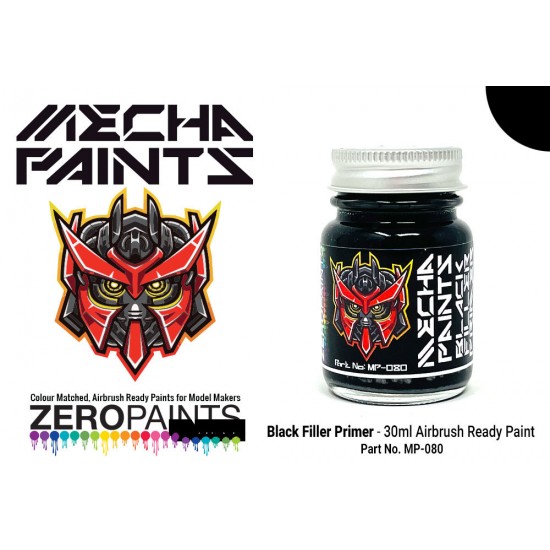 Mecha Paint - Black Primer (30ml, pre-thinned ready for Airbrushing)