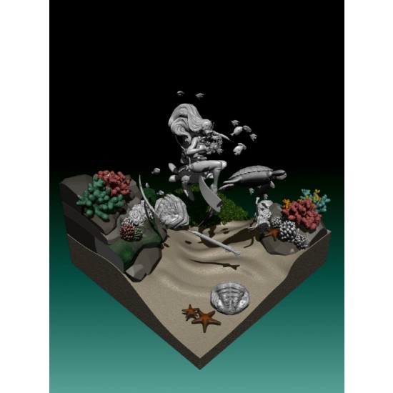 1/24 Girl In Action - Under the Sea (figure, diorama base, accessories) [Deluxe Edition]