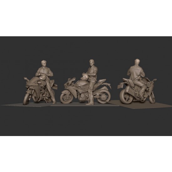 1/72 Top Gun: Pilot w/Motorbike (1 figure w/bike) 1/72 Top Gun: Pilot w/Motorbike (1 figure w/bike)