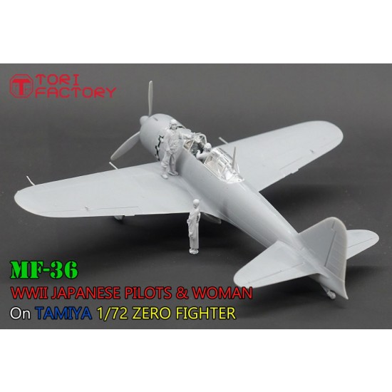 1/72 WWII Japanese Pilots & Woman (3 figures) 1/72 WWII Japanese Pilots & Woman (3 figures)