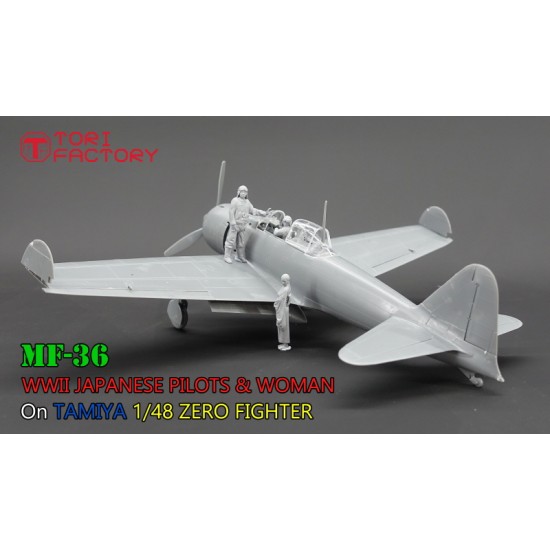 1/72 WWII Japanese Pilots & Woman (3 figures) 1/72 WWII Japanese Pilots & Woman (3 figures)