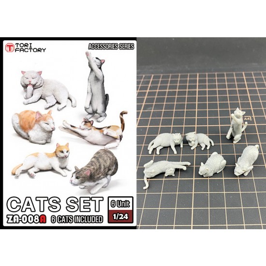 1/24 Cats Set (6 resin cats) 1/24 Cats Set (6 resin cats)