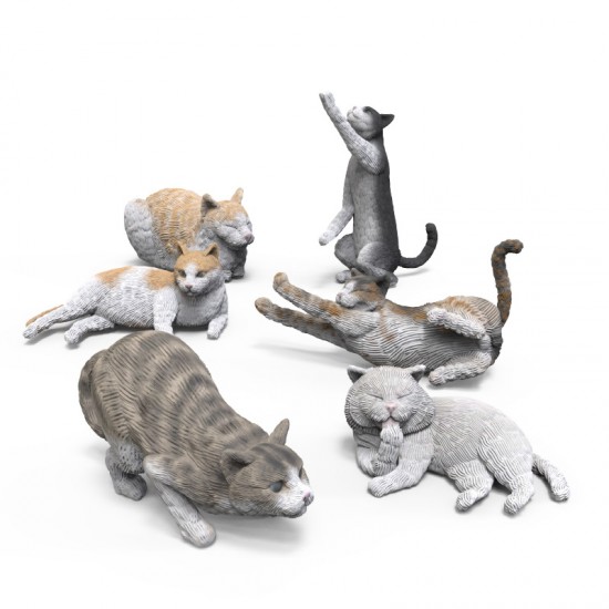 1/24 Cats Set (6 resin cats) 1/24 Cats Set (6 resin cats)