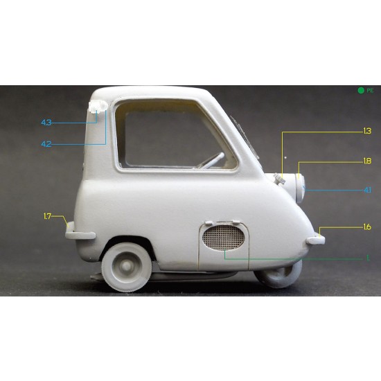 1/24 Peel 50 1962 Full Resin kit 1/24 Peel 50 1962 Full Resin kit