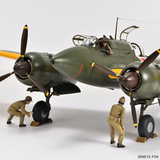 1/32 Kawasaki Ki-45 Kai Tei Type 2 Takeoff Preparation Set (1x Pilot, 2x Mechanic) 1/32 Kawasaki Ki-45 Kai Tei Type 2 Takeoff Preparation Set (1x Pilot, 2x Mechanic)