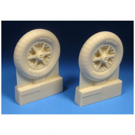 1/24 Bf 109E/F Mainwheels with Ribbed Tyres for Airfix/Trumpeter Me 109E kits