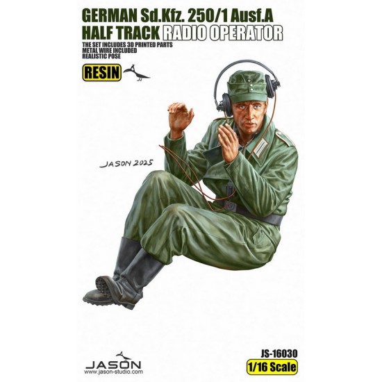 1/16 German Sd.Kfz. 250/1 Ausf.A Half Track Radio Operator for Das Werk #16018