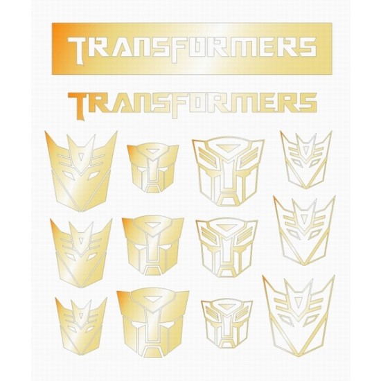 Transformers Metal Sticker (Gold)