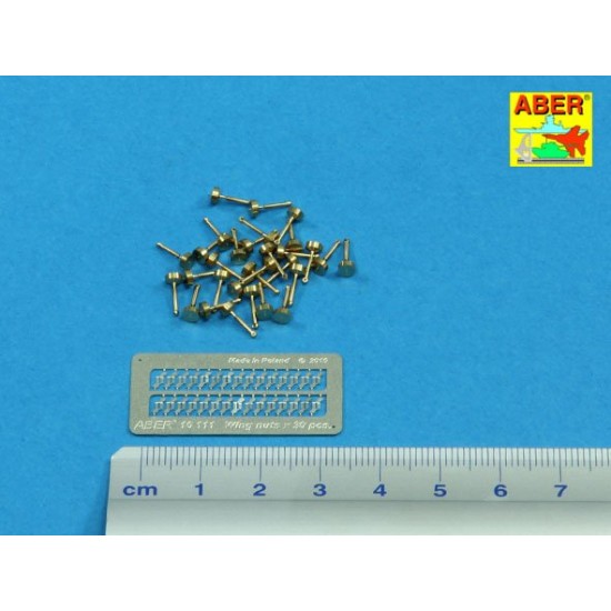 1/16 Photo-Etched Wing Nuts with Turned Bolt (30pcs)