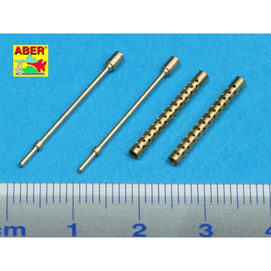 1/25 Set of 2 Turned US Barrels for Browning M-1919 A4 with two part Muzzle