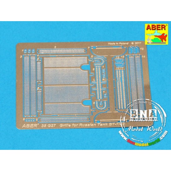 1/35 Photo-Etched Grilles for BT-7 / BT-42 for Tamiya kit