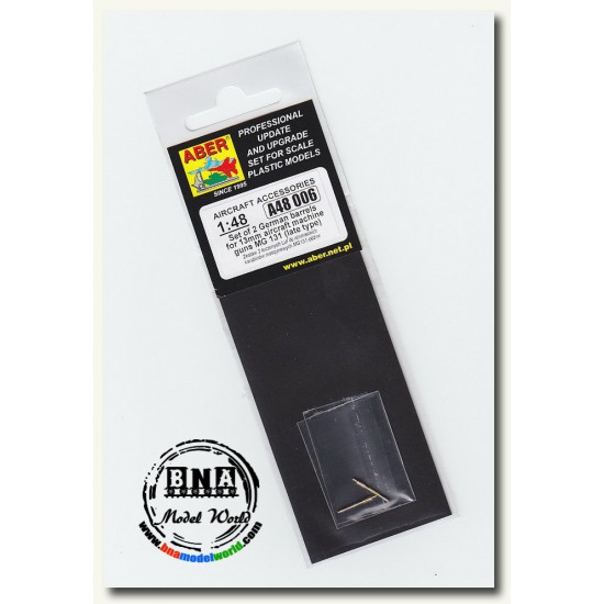 Barrels for 1/48 German 13mm Aircraft Machine Gun MG131 Middle type (2pcs)