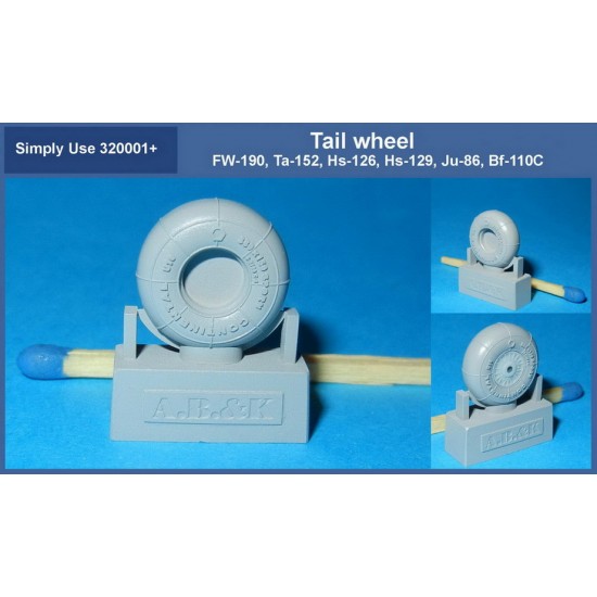 1/32 Tail Wheel for Fw-190/TA-152/HS-129/Ju-86/Bf-110C