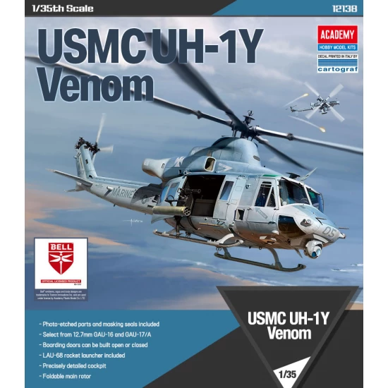 1:35 USMC UH-1Y Venom Medium Utility Helicopter