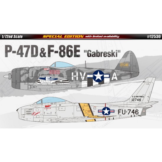 1/72 Republic P-47D Thunderbolt and North-American F-86E "Gabreski" [Special Edition]