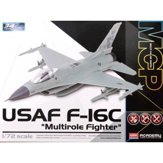 1/72 USAF Lockheed-Martin F-16C Multirole Fighter (Multi-Coloured Parts)
