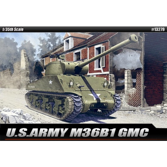 1/35 US Army M36B1 Gun Motor Carriage w/90mm Gun Turret on Medium Tank M4A3 Hull &Chassis