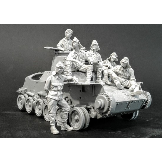 1/35 Japanese Tank Crew and Infantry at Rest (6 figures)