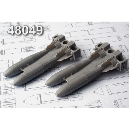 1/48 FAB-250 M-62 250kg High-Explosive Bomb (4pcs)