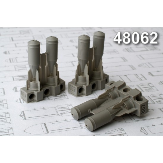1/48 OFAB-100-120 100kg High-Explosive/Fragmentation Bomb (Set Contains Six Bombs)