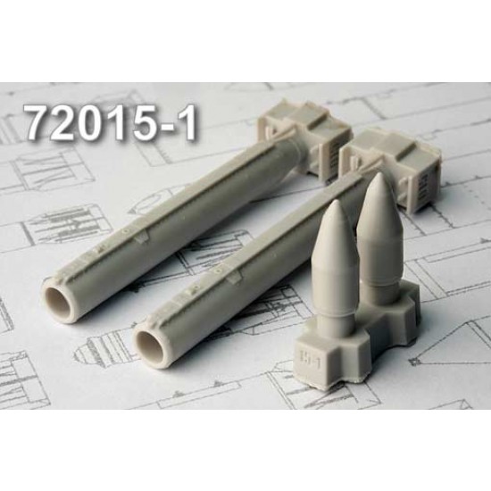 1/72 S-25-OF-O-25L Unguided Air-Launched Rocket (2 Rockets w/O-25L Launchers)