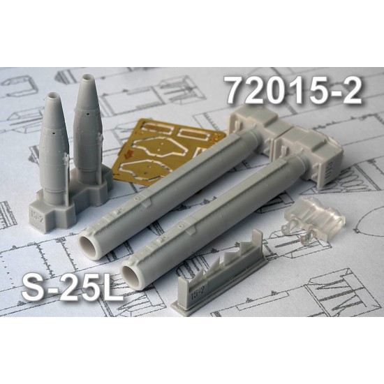 1/72 S-25L Air To Surface Missile w/Laser HH (2 Missiles w/O-25L Launchers)