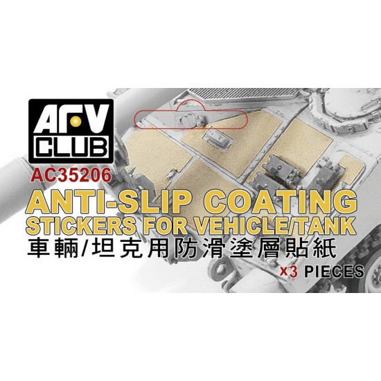1/35 Anti-Slip Coating Stickers for Vehicle/Tank/Aircraft/Ship (3pcs)