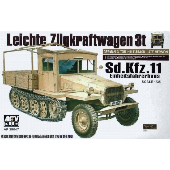 1/35 German SdKfz.11 Halftruck Late version with Wood Cab