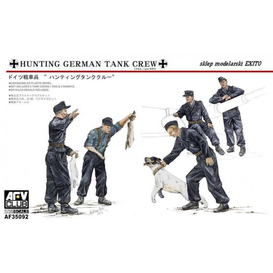 1/35 Hunting Crews 5 Figures with Dog and Rabbits