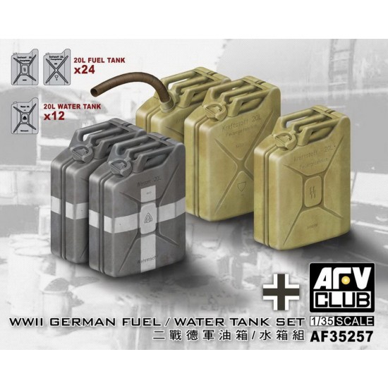 1/35 WWII German Fuel/Water Tank Set