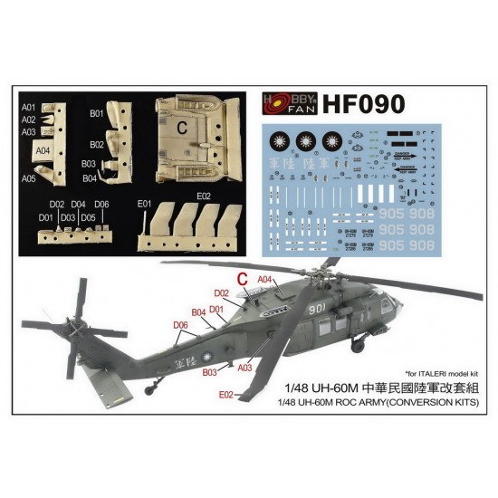 1/48 ROC Army UH-60M Conversion Set for Italeri kits