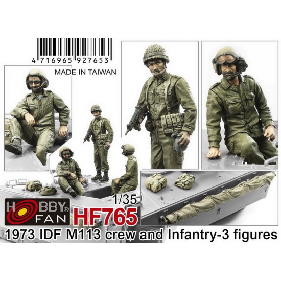 1/35 1973 IDF M113 Crew & Infantry (3 Figures)