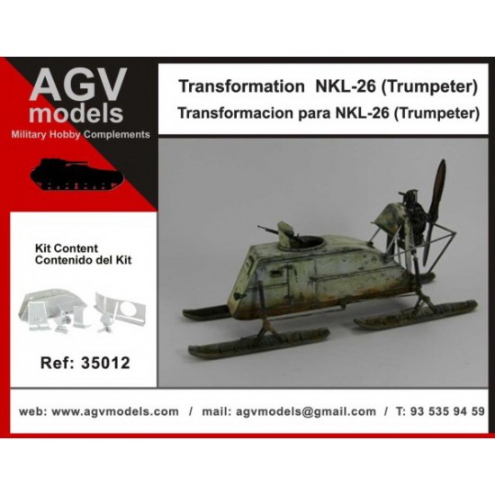 1/35 Soviet NKL-26 Armoured Aerosan Conversion Set for Trumpeter kit #02321