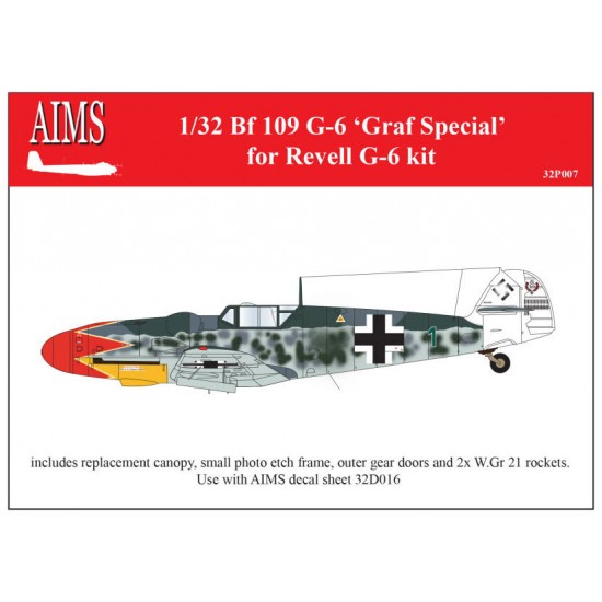 1/32 Messerschmitt Bf-109G-6 Graf Special Detail set for Revell kits
