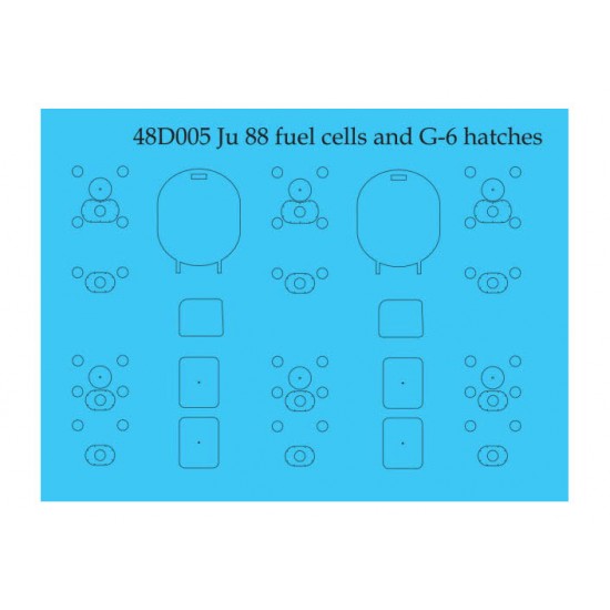 1/48 Junkers Ju 88 Fuel Cells and Hatch Decals for Dragon/Monogram/Revell kits