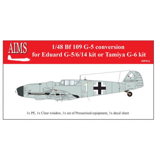 1/48 Mes Bf-109G-5 Conversion Set for Eduard G-5/6/14/Tamiya G-6 kits