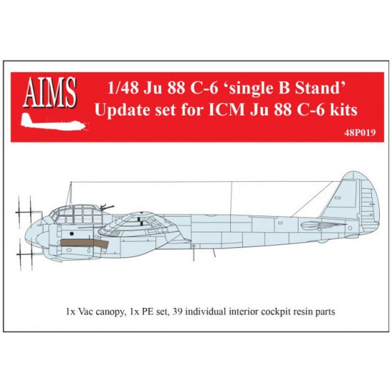 1/48 Ju 88 C-6 Single Rear Defence "B Stand" Update Detail Set for ICM kits